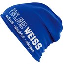 Jersey Beanie BLAU WEISS - aufrecht - kmpferisch -...