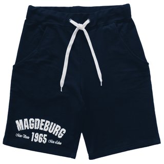 Herren Short BLAU-WEISS MAGDEBURG 1965  navy XL
