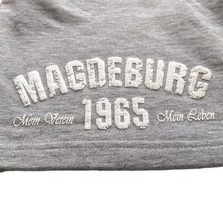 Herren Short BLAU-WEISS MAGDEBURG 1965  grau (grey melange) XXL