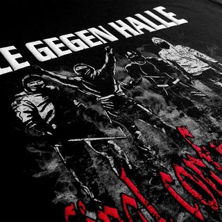 T-Shirt ALLE GEGEN HALLE - final confrontation  schwarz 4XL