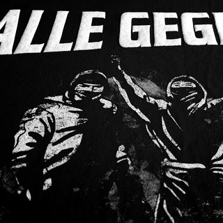 T-Shirt ALLE GEGEN HALLE - final confrontation  schwarz 4XL