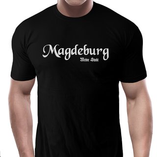 T-Shirt Magdeburg - Meine Stadt neu  schwarz L