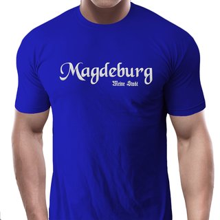 T-Shirt Magdeburg - Meine Stadt neu  blau XL