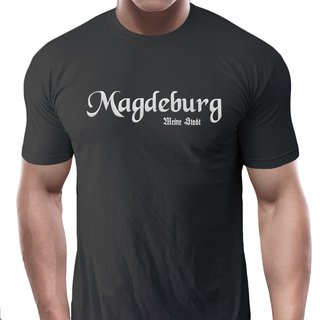 T-Shirt Magdeburg - Meine Stadt neu  dunkel grau