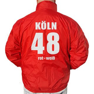 Winterjacke K�LN 48 rot-wei�  rot S