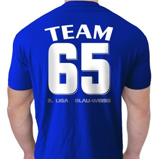 T-Shirt TEAM 65 - AUFSTIEG Magdeburg 2018  blau