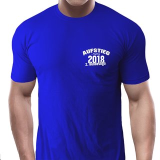 T-Shirt TEAM 65 - AUFSTIEG Magdeburg 2018  blau